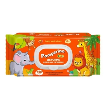 Салфетки влажные Salfeti Памперино детские Ромашка и ВитЕ 130шт