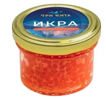 Икра зернистая кеты Три кита 100г с/б