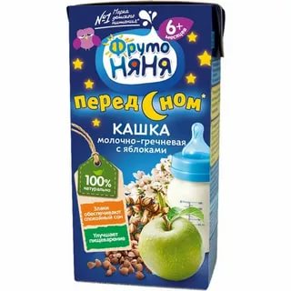 Каша ФРУТОНЯНЯ молочно-гречневая с яблоками с пребиотиками с 6мес ж/к200г т/п