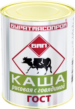 Каша БМП рисовая с говядиной ГОСТ 340г ж/б