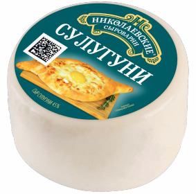 Сыр Сулугуни ТМ Николаевские Сыроварни м.д.ж.45% 300г