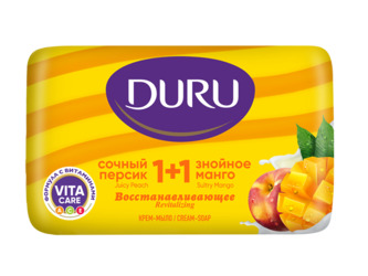 Мыло DURU 1+1персик\манго 80г