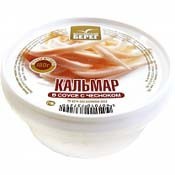 Кальмар рубленый в сливочно-чесночном соусе 150гр Балтийский Берег
