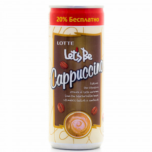 Кофе LOTTE Let`s Be Cappuccino 0,24л ж/б