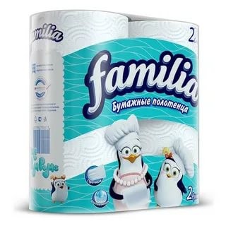Полотенца бумажные FAMILIA 2сл 2шт