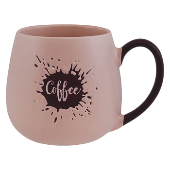Кружка NataM Кофейный аромат 430мл пудровый 13596-2