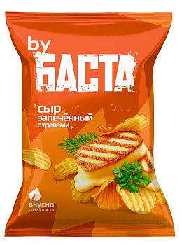 Чипсы рифленые БАСТА со вкусом Сыр запеченный с травами 120г