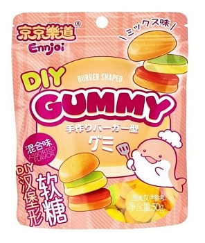 Мармелад жевательный DIY BURGER GUMMY (собери свой бургер сам) 50г