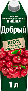 Нектар ДОБРЫЙ Ч.Рябина-Вишня 1л т/п