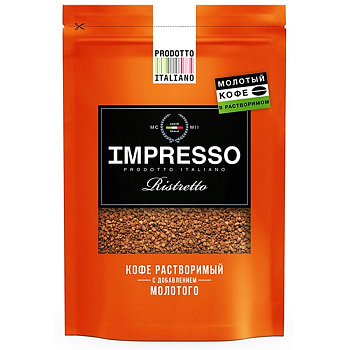 Кофе IMPRESSO Ristretto сублим 100г м/у