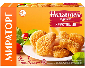 Наггетсы МИРАТОРГ куриные хрустящие 250г