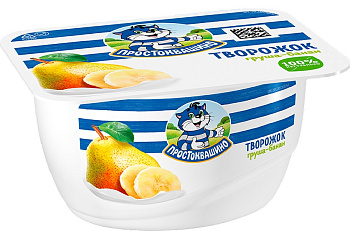 Продукт творожный Простоквашино Груша-Банан  3,6% 130гр