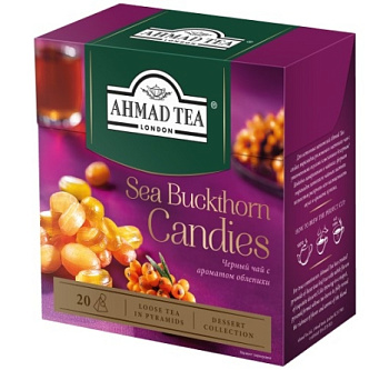 Чай AHMAD TEA Облепиховые леденцы черн (20пак*2г) пирам