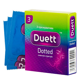 Презервативы DUETT Dotted №3 точечные 3шт 