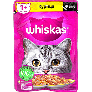 Корм WHISKAS Желе Курица 75г
