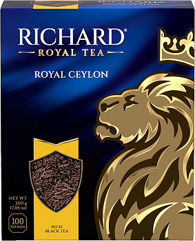 Чай RICHARD Роял Цейлон черный байховый 200г (100*2г)