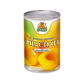 Компот МЕДВЕДЬ ЛЮБИМЫЙ Персики в л/с 425мл ж/б