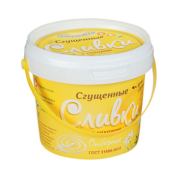 Сливки сгущенные с сахаром 19% 400г ведро Волоконовское КК продукт без ЗМЖ