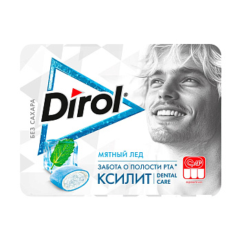Жевательная резинка  DIROL X-Fresh Мятный Лед 16г