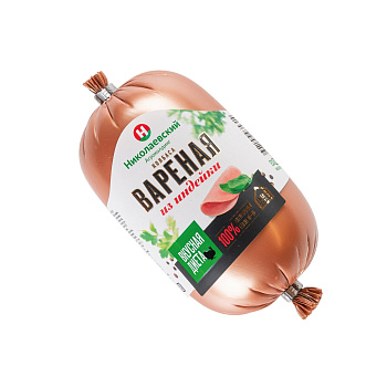 Колбаса вареная из индейки в/с 400г Николаевский