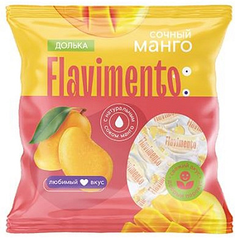 Мармелад жевательный FLAVIMENTO Манго (долька) флоу-пак 200г пакет