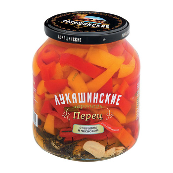 Перец Лукашинские в сладкой заливке с зел. и чесн. 340гр