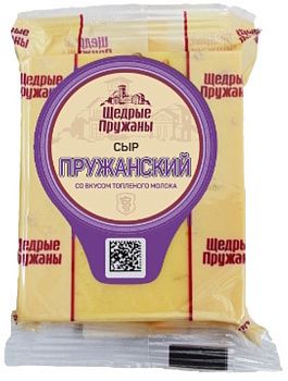 Сыр Пружанский со вкусом топленого молока 50% ТМ Щедрые Пружаны 200г