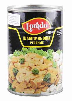 Шампиньоны LORADO резаные 400г ж/б