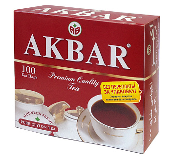 Чай AKBAR красно-белый байх.цейлонский 200г (100п*2г)