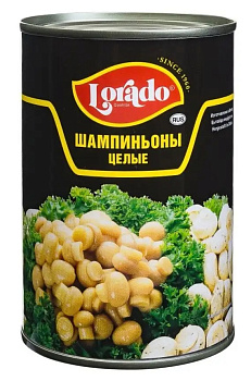 Шампиньоны LORADO целые 425г ж/б