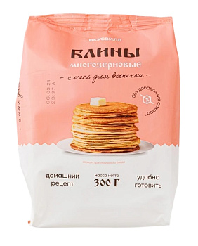 Смесь для выпечки ВКУСВИЛЛ Блины многозерновые 300г
