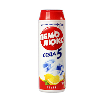 Средство ПЕМОЛЮКС Сода5 эффект Лимон 480г п/б