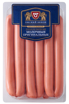 Сосиски ОМСКИЙ БЕКОН Молочные оригинальные вар и/о