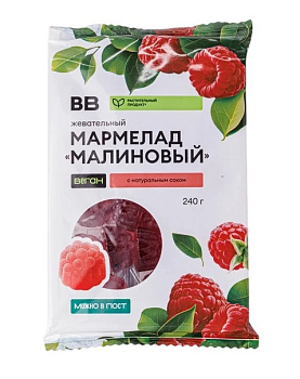 Мармелад ВкусВилл малиновый с соком, веган 240г