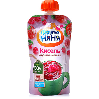 Кисель ФРУТОНЯНЯ из ягод клубника/малина с 12мес 130г д/п