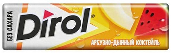 Жевательная резинка DIROL арбузно-дынный коктейль 13,6г