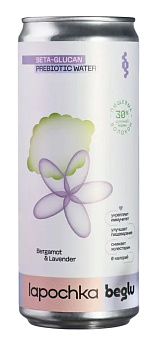 Напиток с/газ функциональный ЛАПОЧКА Лаванда-бергамот без сахара 0,33л ж/б
