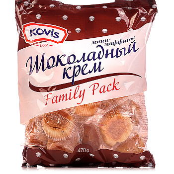 Кекс КОВИС мини-маффины Шоколад 470г