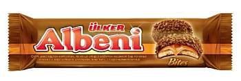 Печенье Ulker ALBENI Bites с карамелью глазированное молочным шоколадом с крошками печенья, 72г