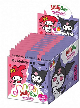 Мармелад KUROMI, MY MELODY JELLYBAR в форме лапши 30г