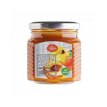 Варенье TE GUSTO абрикос с яблочным соком БЕЗ САХАРА 300г с/б