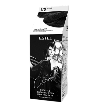 Краска-уход д/волос Estel Celebrity 1/0 черный  