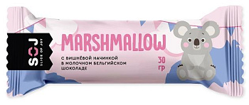 Батончик SOJ MARSHMALLOW с вишневой начинкой в молочном шоколаде 30г