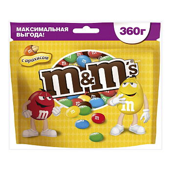 Конфеты М&М's арахис 360г