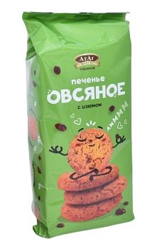 Печенье АтАг овсяное с изюмом 180г