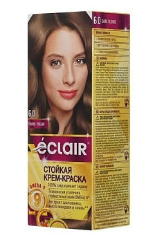 Крем-краска д/волос Eclair с маслами Omega-9 6.0 Темно русый