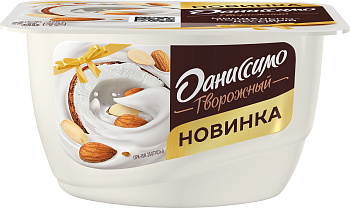 Продукт творожный ДАНИССИМО Миндально-кокосовый десерт 6,8% 130г без ЗМЖ