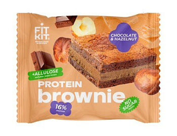 Пирожное FIT KIT Брауни в глазури Шоколад-фундук 50г