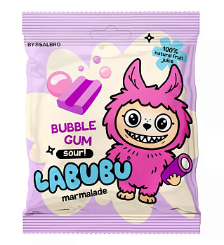 Мармелад LABUBU PACK кусочки карандаш бабл-гам кислый 45г