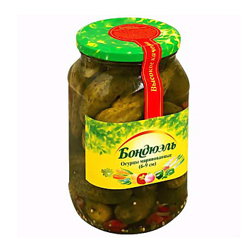 Огурцы корнишоны BONDUELLE 3-6см 580мл с/б